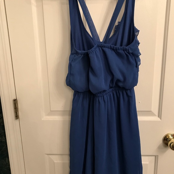 Royal Blue Criss Cross Back Dress, Size M - Picture 5 of 8